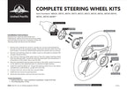 4-Spoke Wood Steering Wheel with Hub Adapter and Horn Button for Peterbilt (2000–2025)