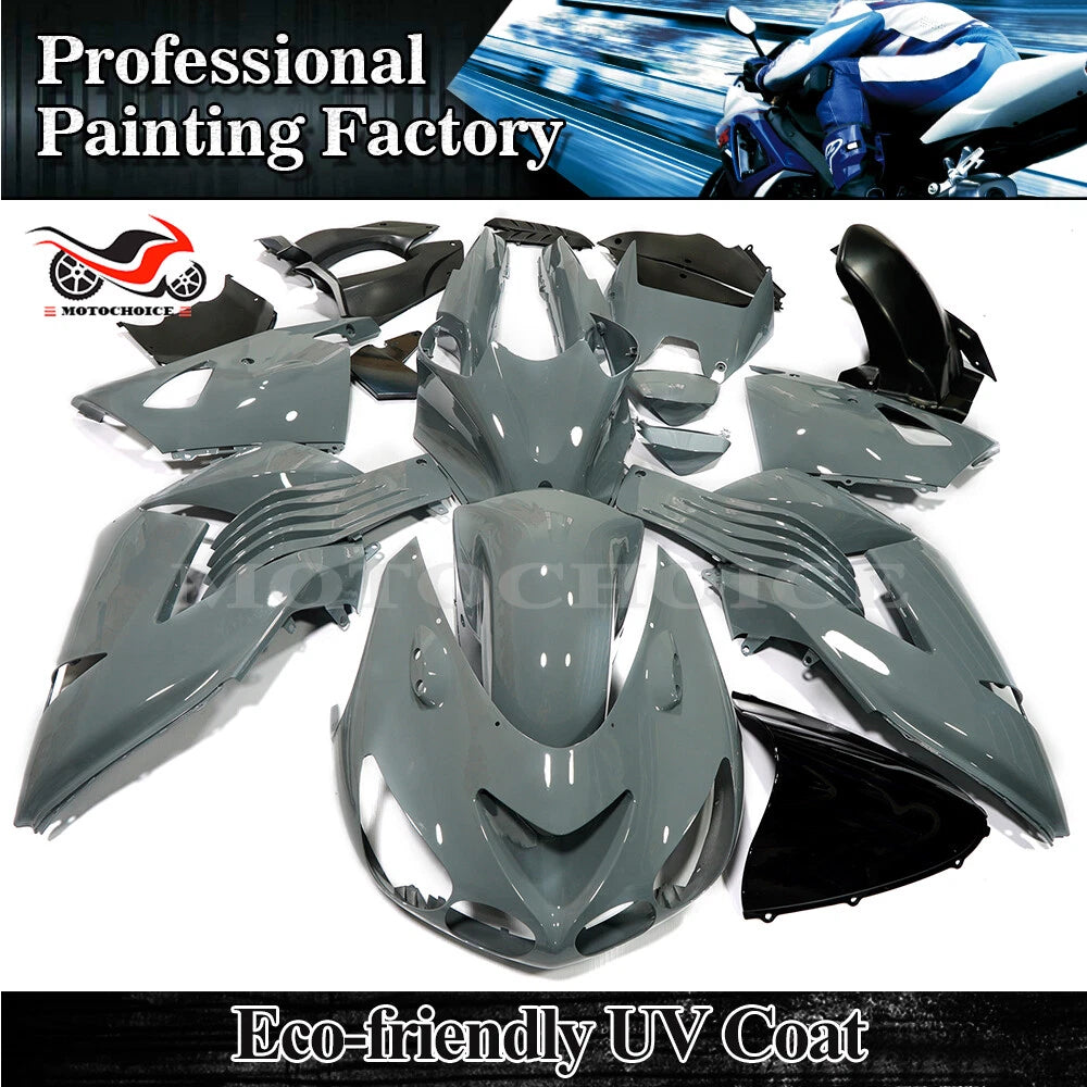 Fairing Kit for Kawasaki Ninja ZX14 ZX1400C (2006–2011) ABS, Grey Painted