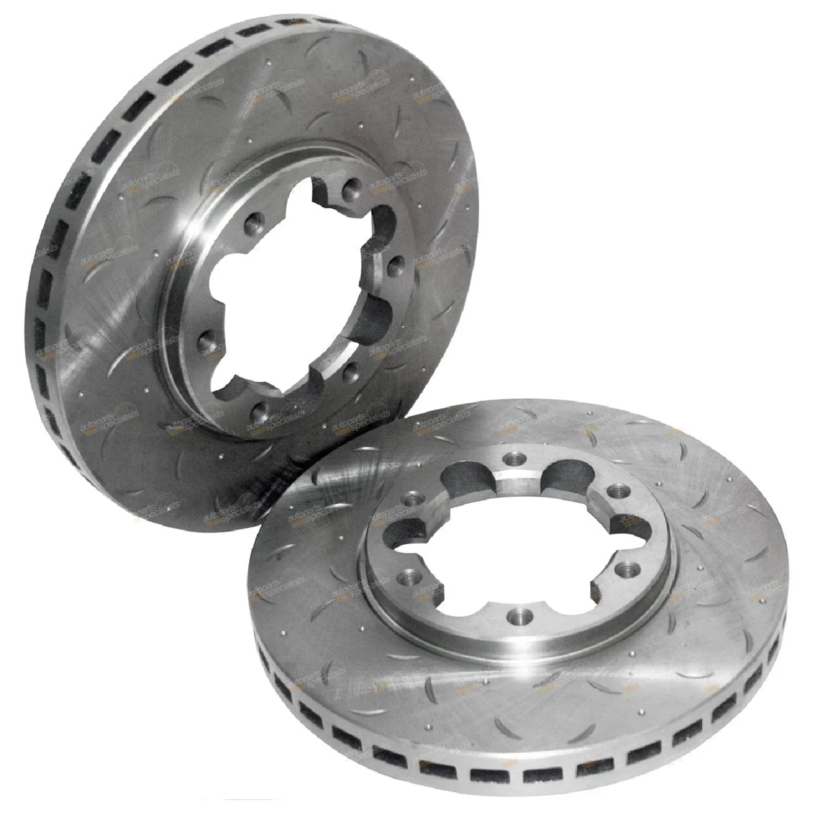 Front Drilled Slotted Disc Rotor + Pads for Patrol GU Y61 (1997-2016)