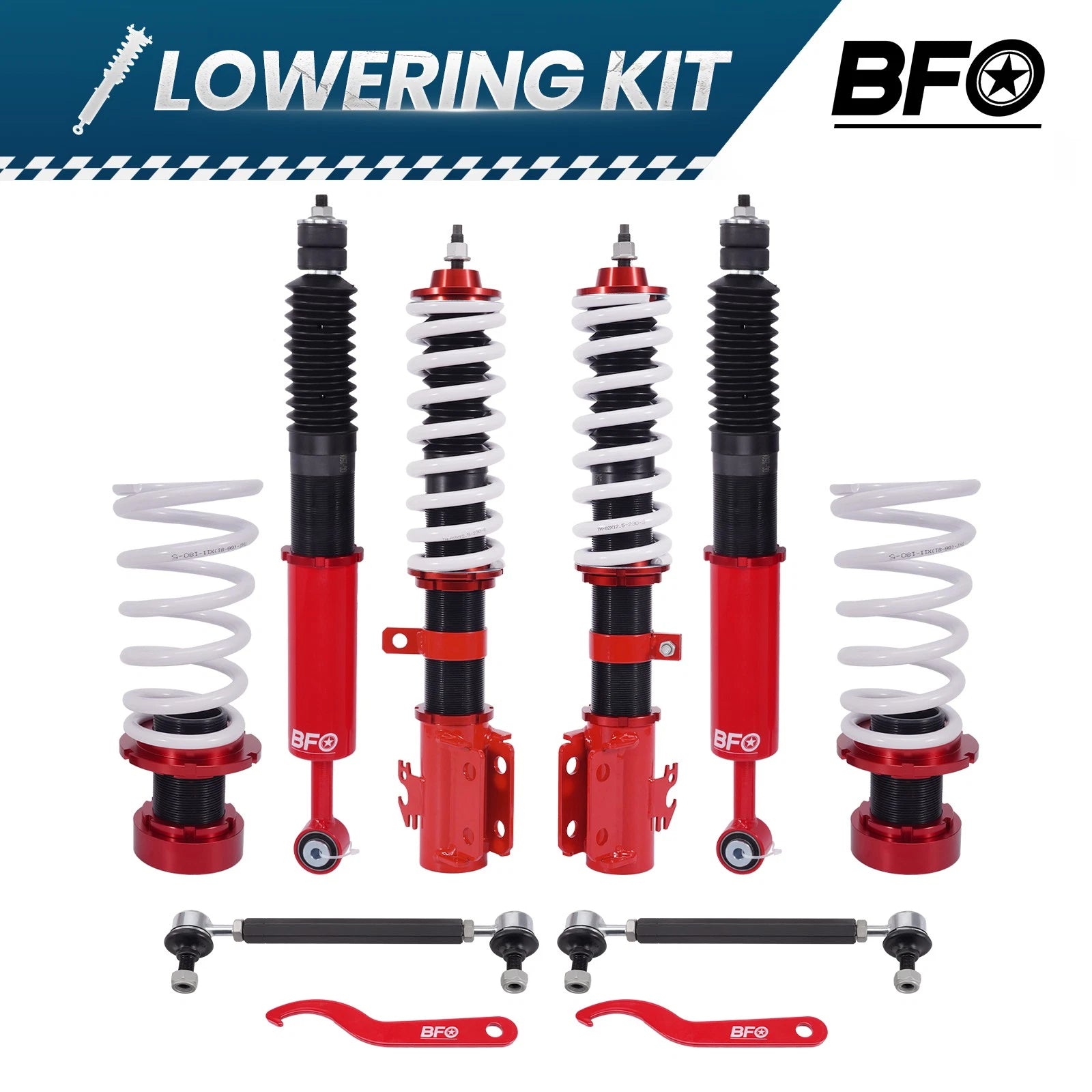 Coilover Shock and Spring Lowering Kit for Toyota Yaris (2007-2010)