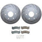 Front Brake Kit 305mm Drilled Rotors & Akebono Ceramic Pads for Cadillac Chevy GMC