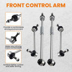 Set of 4 Rear Sway Bar End Links for Lincoln LS (2000-2006)