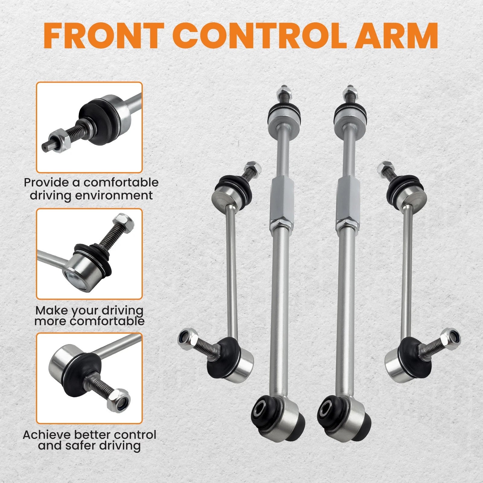 Set of 4 Rear Sway Bar End Links for Lincoln LS (2000-2006)