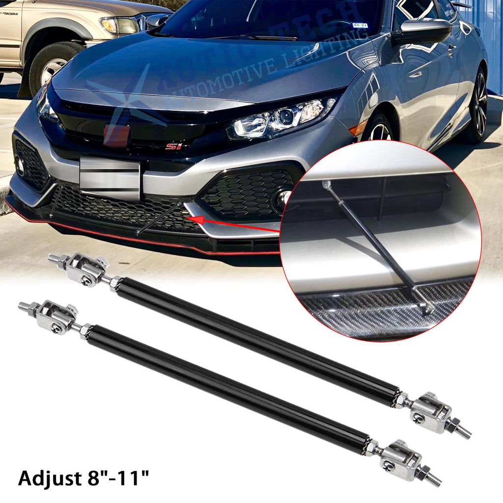 2Pcs Front Bumper Support Rod Diffuser Bars for Honda Civic (2007–2011)