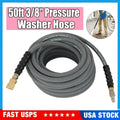 3/8" x 50ft Pressure Washer Hose 4000psi Non-Marking with Couplers