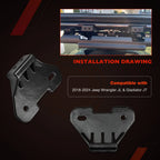 Hard Top Mounting Brackets Kit for Jeep Wrangler JL JLU 2018-2024
