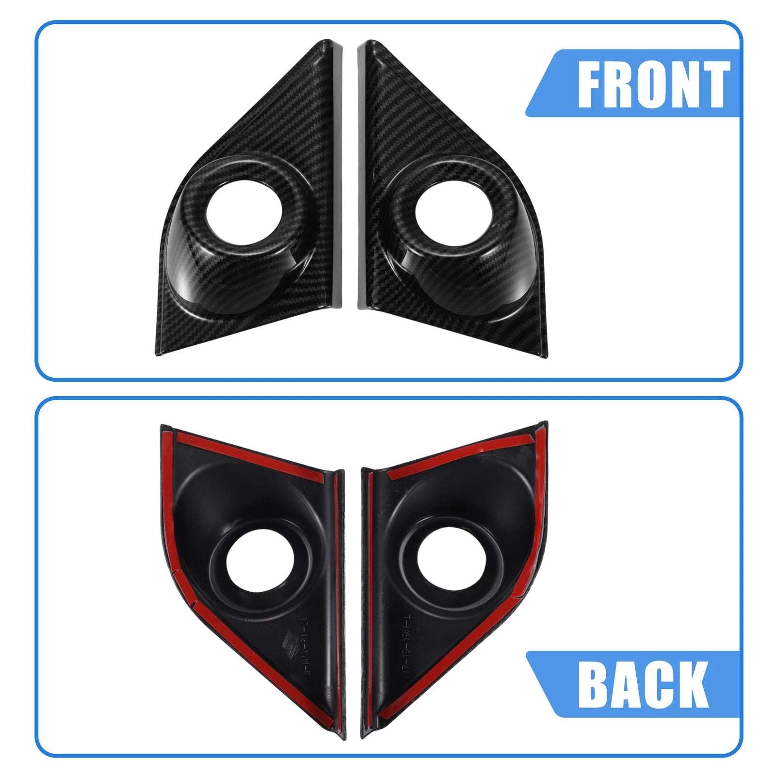 Carbon Fiber Pattern Front Door Window A Pillar Speaker Covers for Honda CR-V 