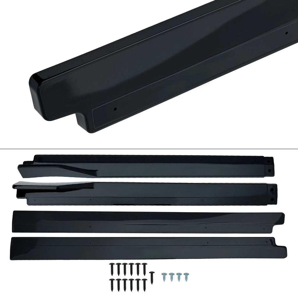 Set of 2 Body Extension Side Panels for Toyota Camry (2018–2024) Gloss Black ABS