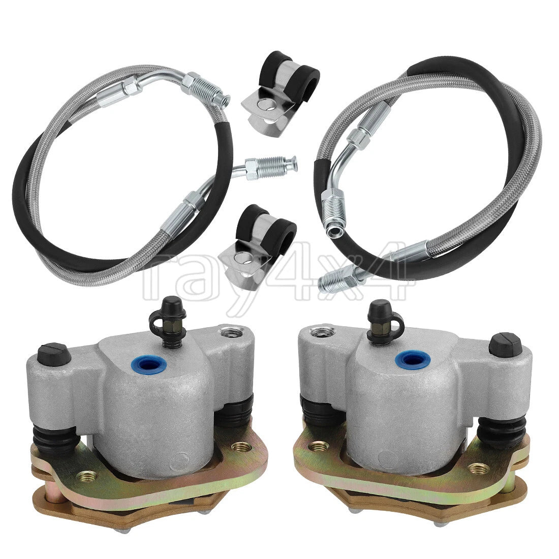Front Brake Calipers & Hose Lines for Polaris Big Boss 250 4x6 (1989–1991)