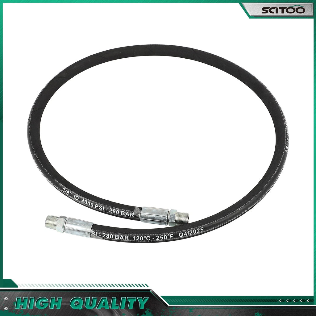 4 FT Pressure Washer Whip Hose for (4000PSI, M22 Female)