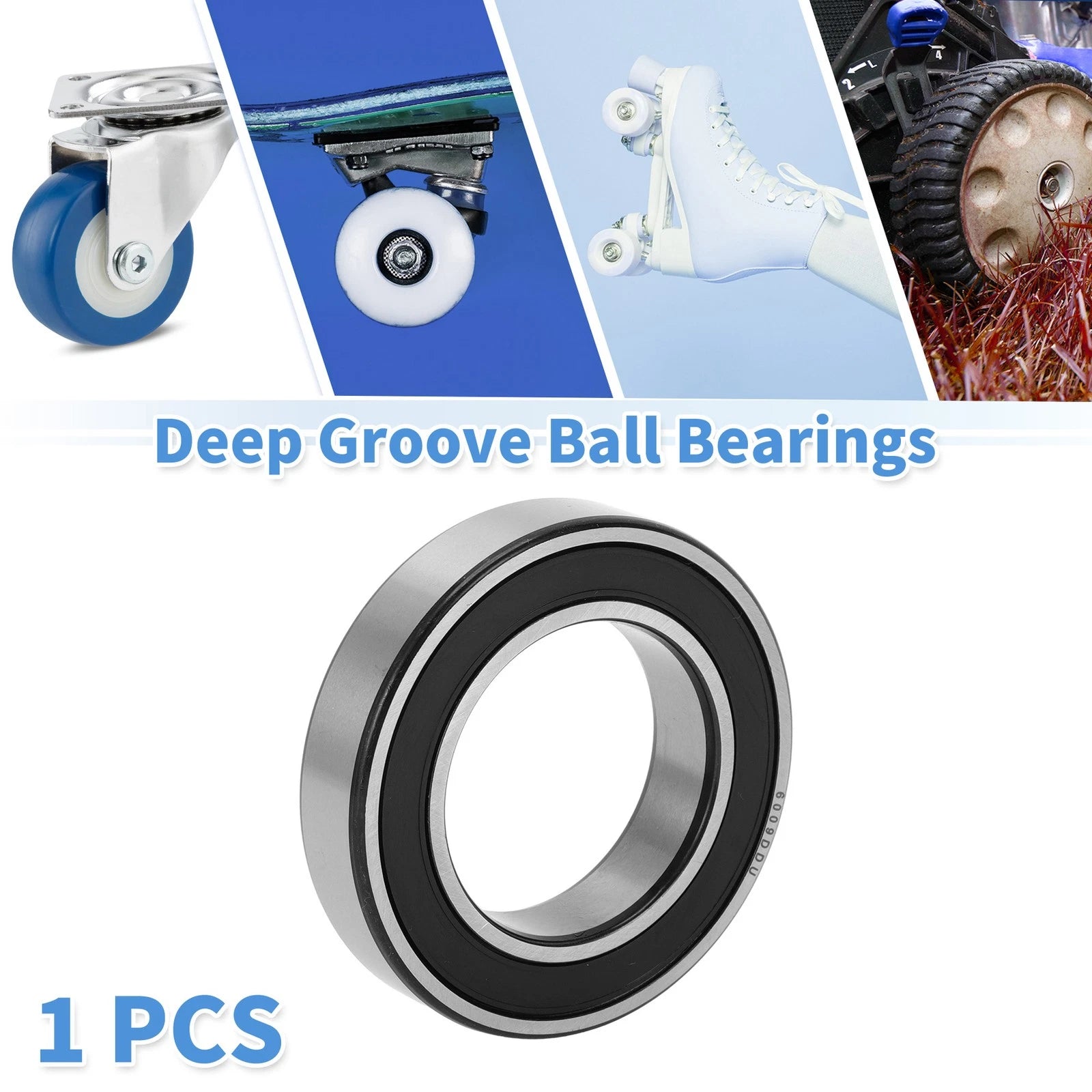 Deep Groove Ball Bearing 6009DDU for Scooter Skateboard Wheel (45x75x16mm)