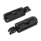 Black Front Rider Footrests Pegs for Harley Softail Fat Bob (2018-2025)