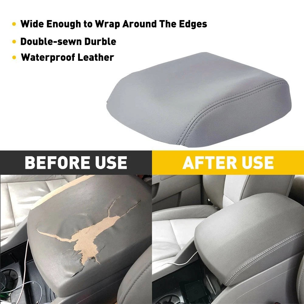 Leather Armrest Center Console Lid Trim Cover for Honda Pilot (2009–2015)