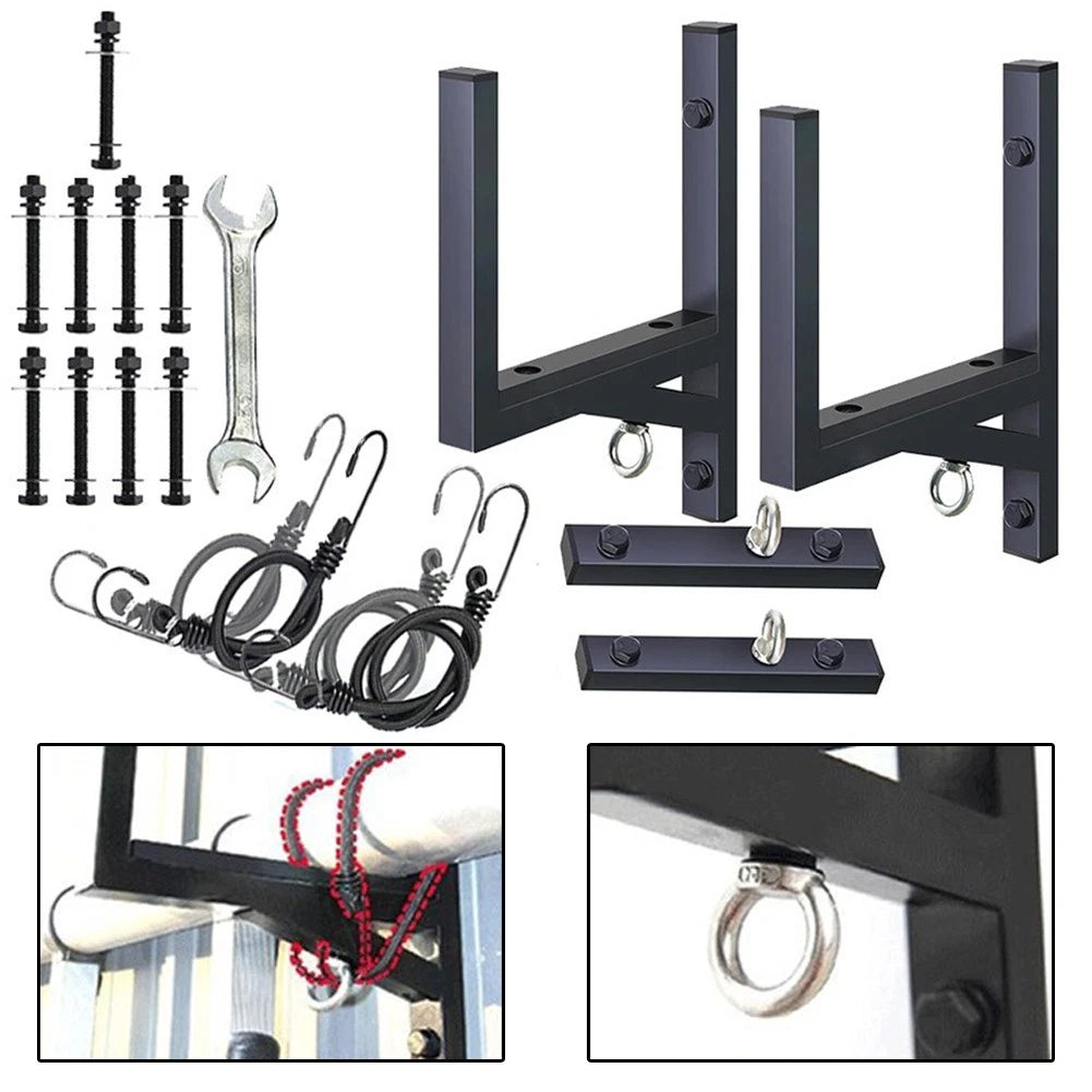 2 Rack Side-Mount Ladder Racks for Trailer (300 lbs Capacity)