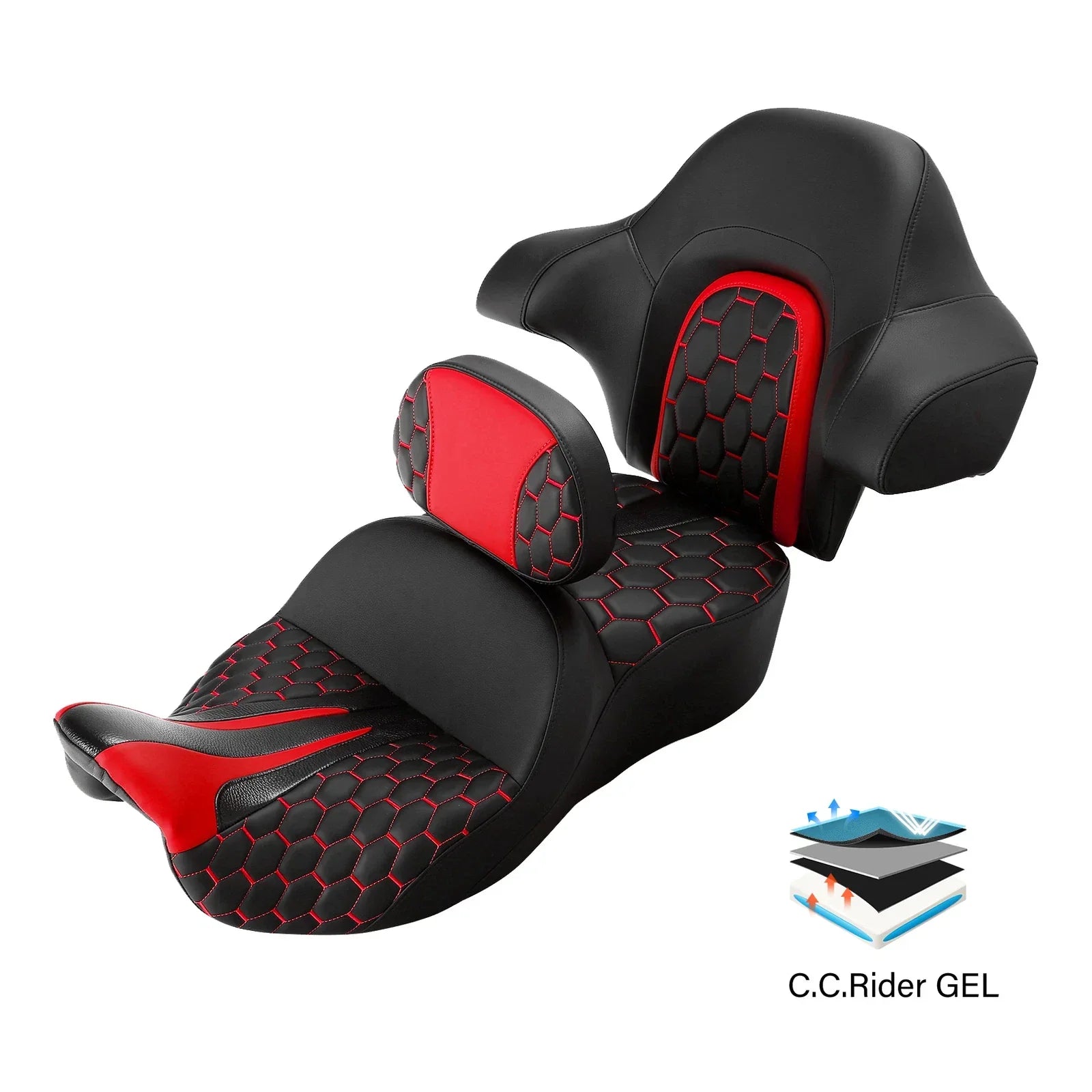 Gel Seat & Backrests for Harley Road Glide (2014-2023)