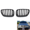 Pair of Matte Black Front Kidney Grilles for BMW X5 E53 (2004–2006)
