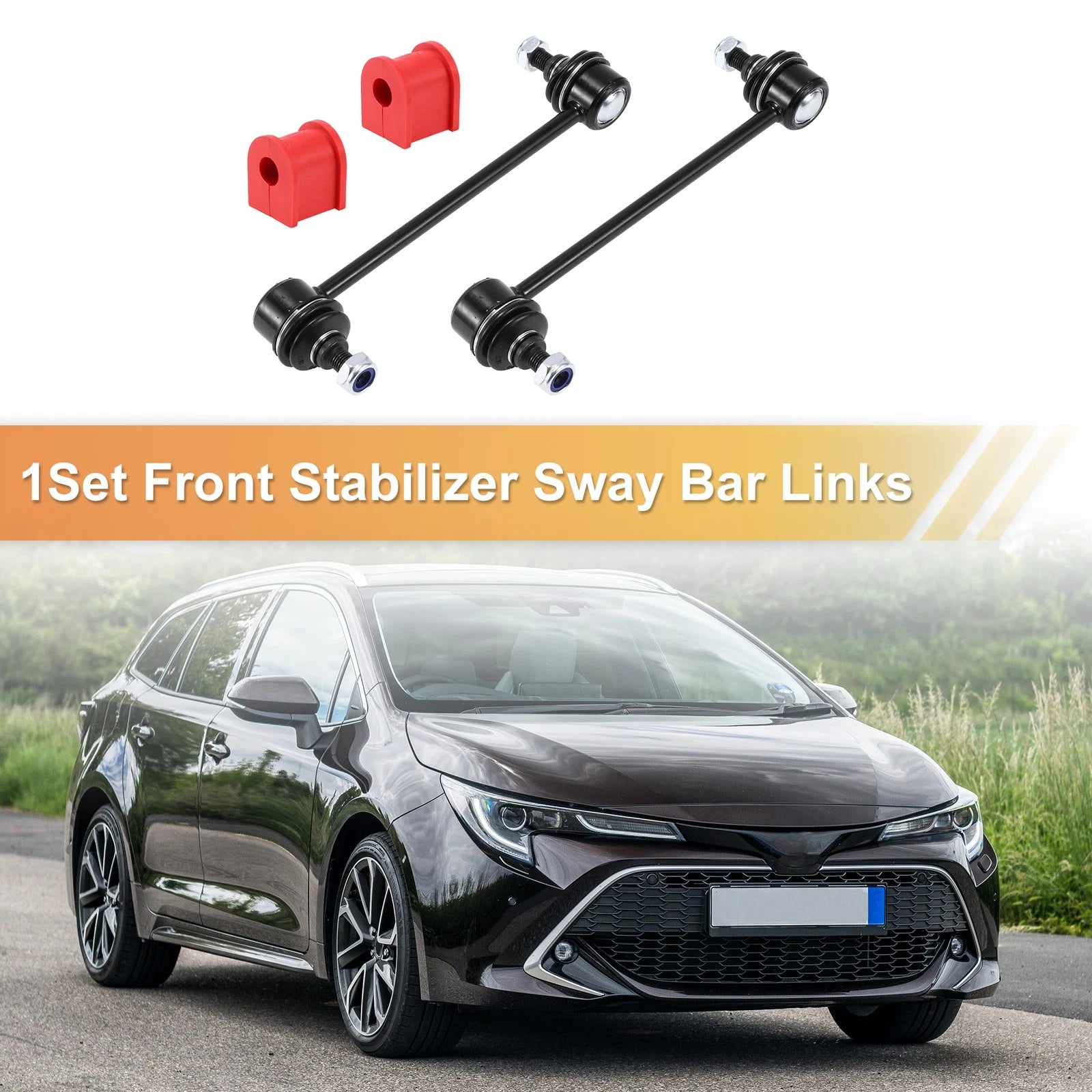 Set of 2 Rear Stabilizer Sway Bar Links with Bushing for Toyota Camry (No.K90313)