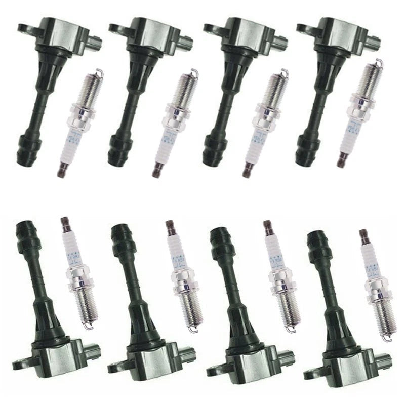 8X Ignition Coils + 8X Spark Plugs for Nissan Pathfinder Titan Armada QX56 (2005–2015)