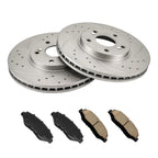 Front Drilled & Slotted Brake Rotors & Ceramic Pads for Honda Pilot (2003–2008)