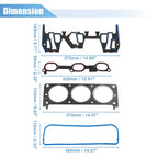 Set of 2 Engine Cylinder Head Gasket HS9957PT2 for Pontiac Buick Chevy 3.1L