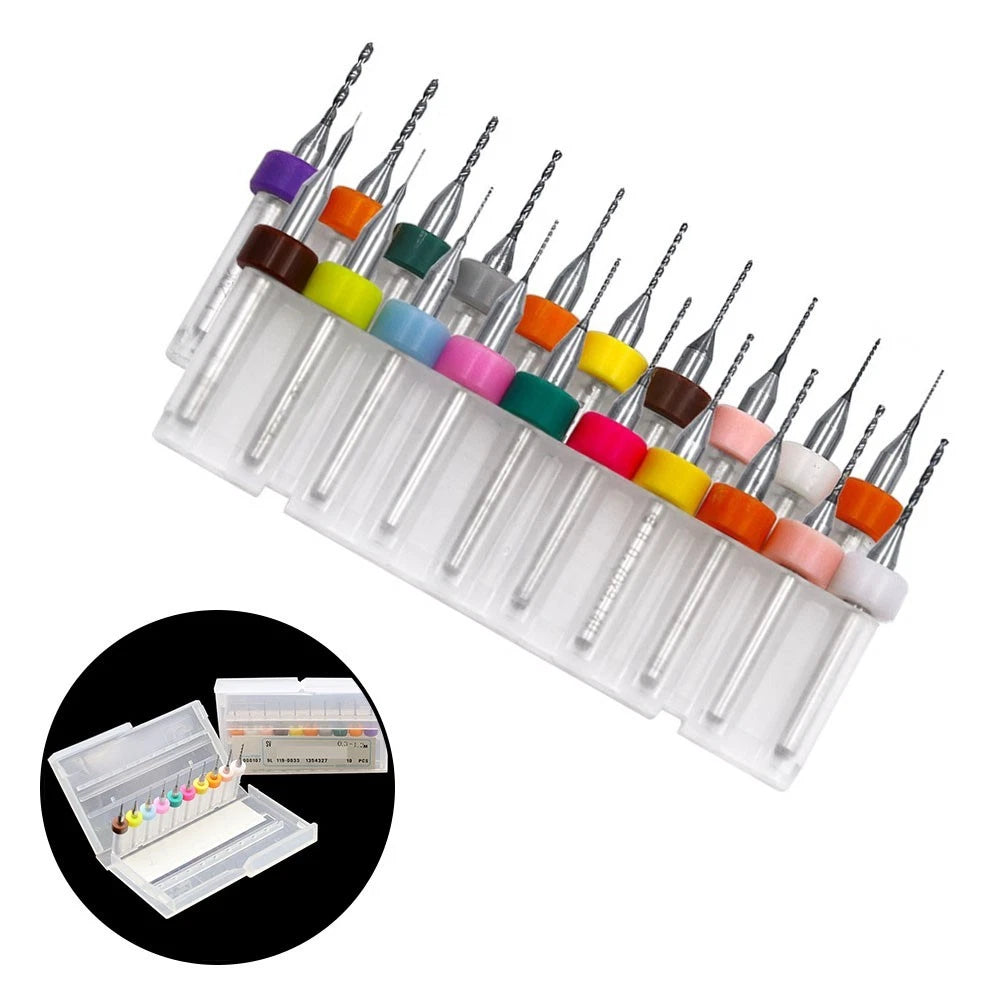 Set of 20 PCB Drill Bits 3.175mm Engraving 38mm Colorful 12mm