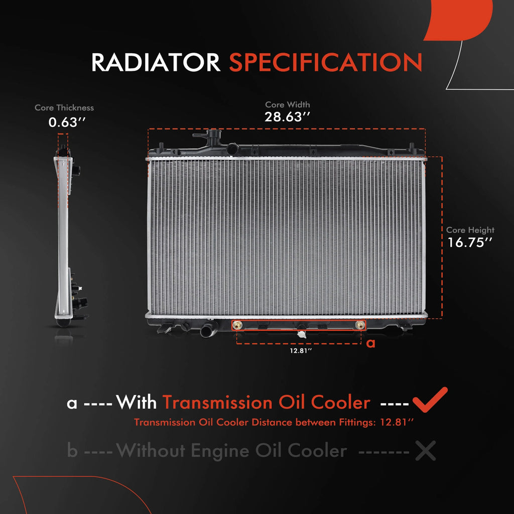 Radiator with Trans Oil Cooler for Honda CR-V (2007–2011)