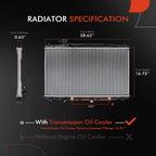 Radiator with Trans Oil Cooler for Honda CR-V (2007–2011)