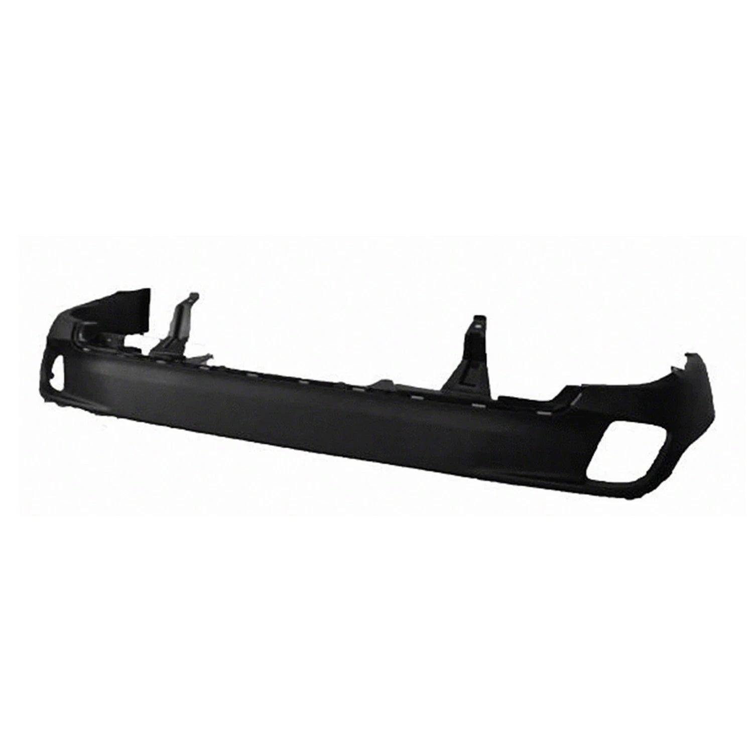 Replacement Black Textured Rear Lower Bumper Cover w/o Chrome Trim Around Lamps
