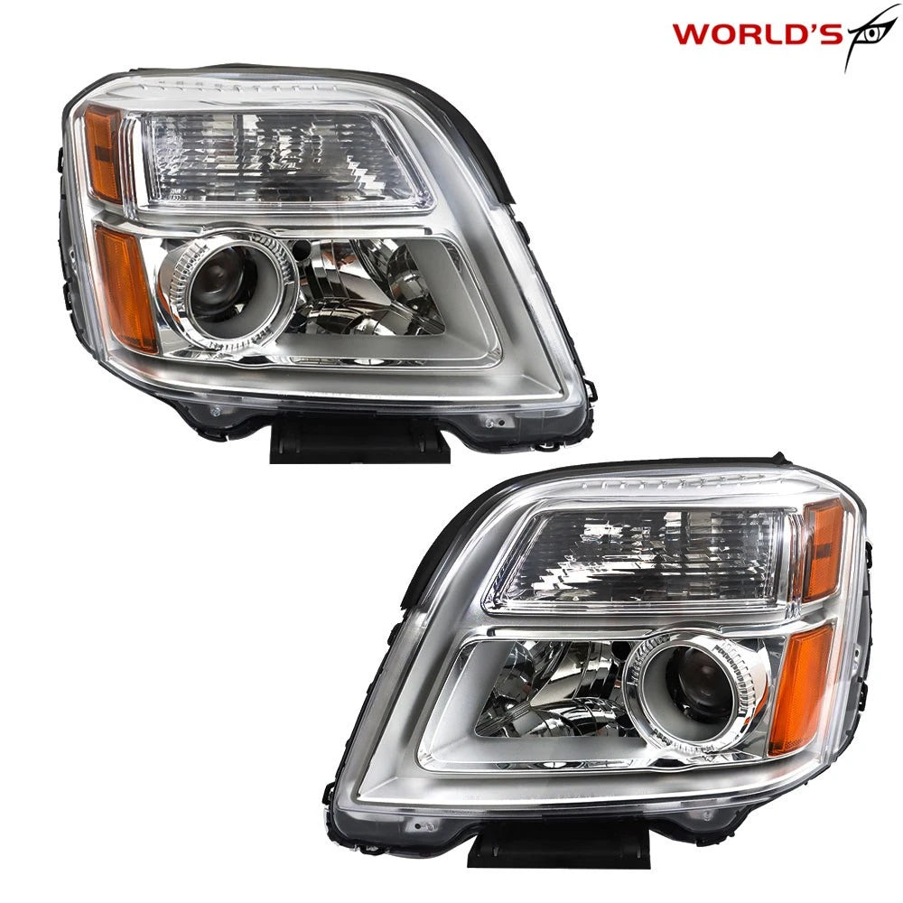 Projector Headlights for GMC Terrain (2010–2015) Chrome Headlamp Pair