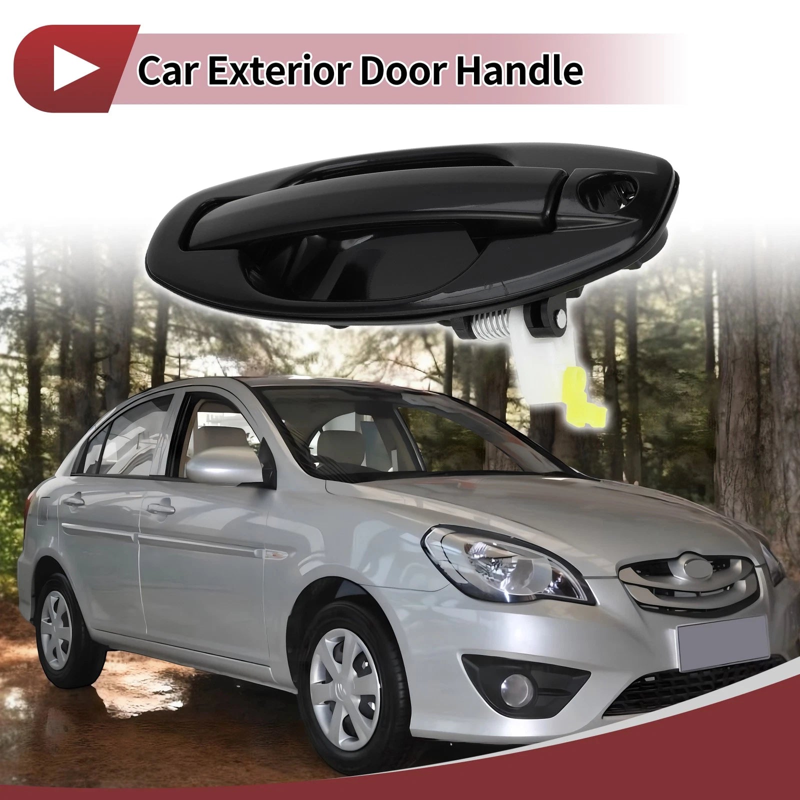 Exterior Door Handle for Hyundai Santa Fe (2013–2018) Front Right No. 8265026000 Black