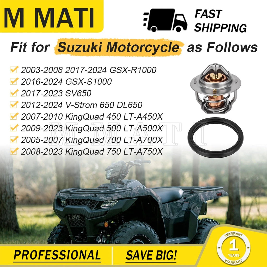 Thermostat & O-Ring for Suzuki Vstrom V-Strom 650 DL650 DL650A (2012–2024)