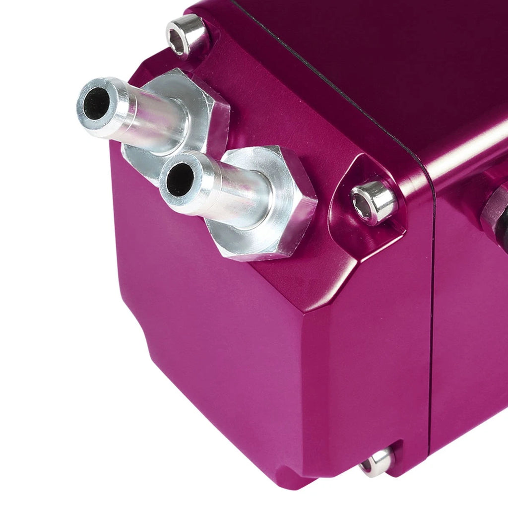 Billet Aluminum Oil Catch Reservoir Tank for Racing Vehicles (Universal)