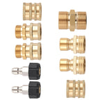 9PCS Brass Quick Connect Fitting Adapter for Pressure Washer M22-14