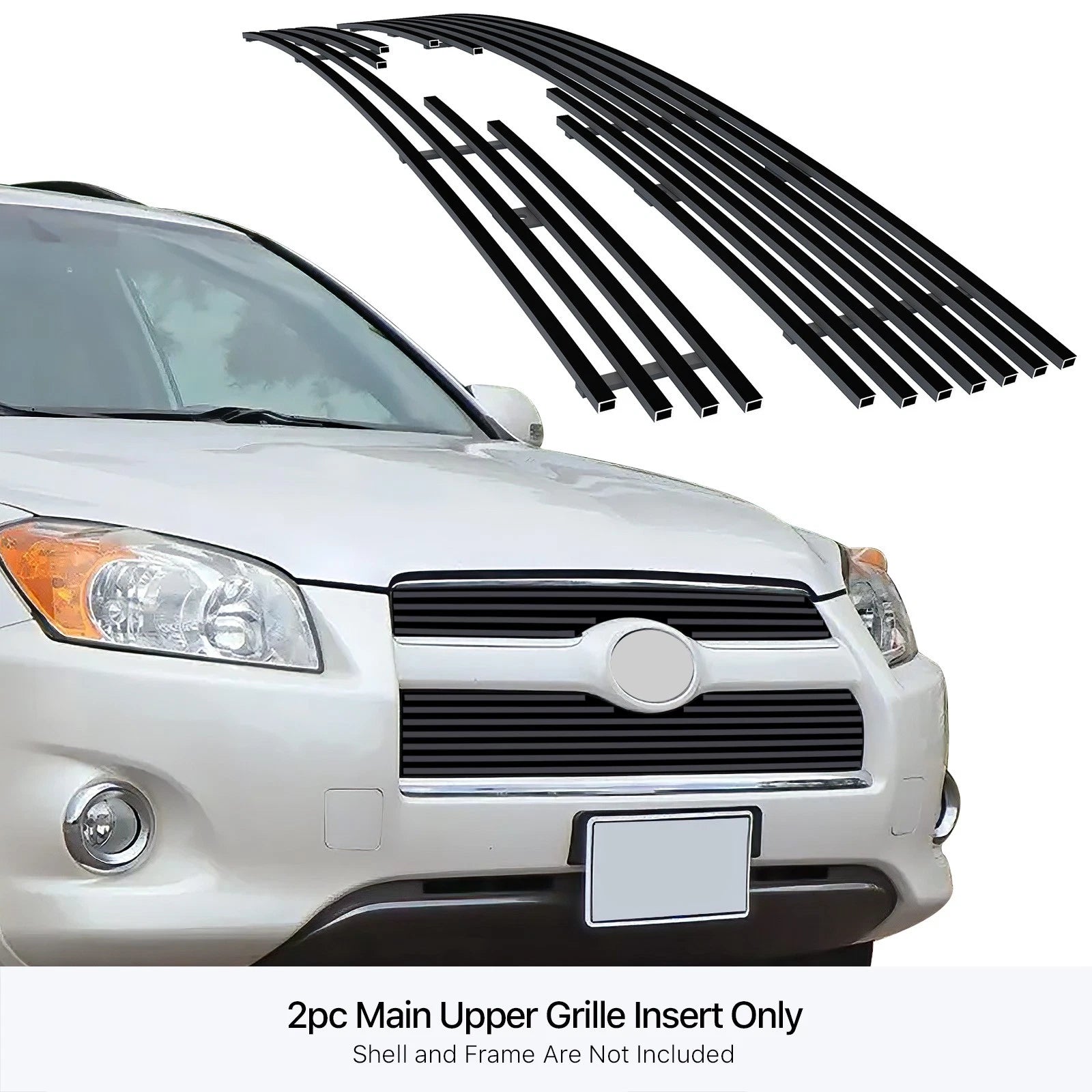 Stainless Black Billet Grille Insert for Toyota RAV4 (2009-2012)