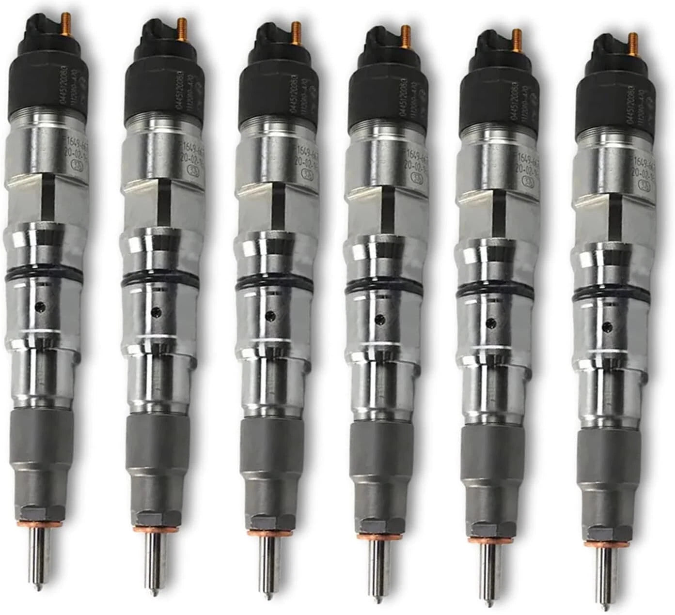 Set of 6 Common Rail Injectors 0445120080 65.10401-7004A for Daewoo Doosan DL06S