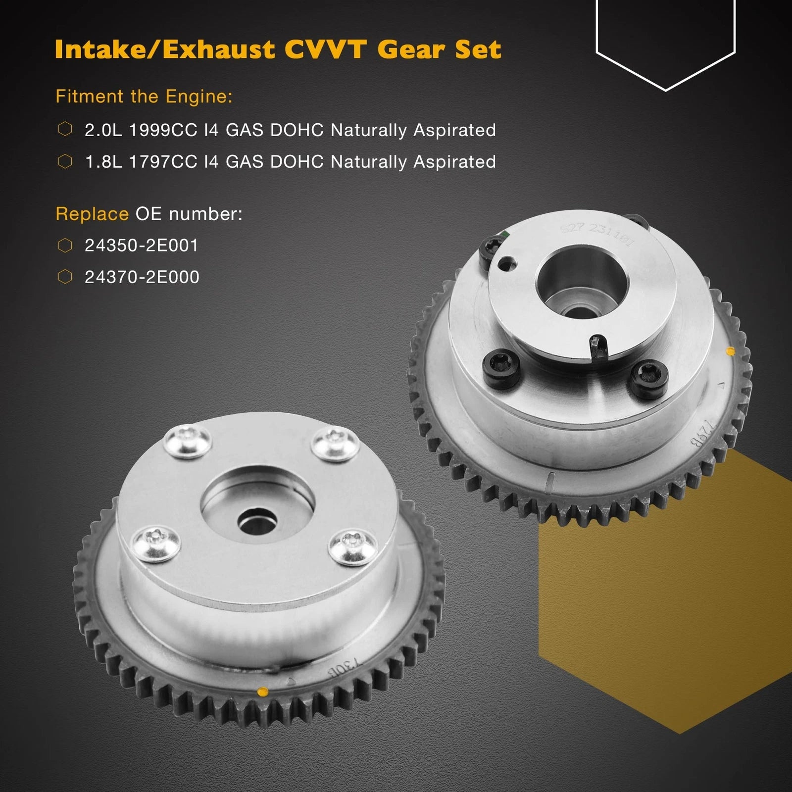 Timing Chain Kit with CVVT Gear for Hyundai Kia Soul Elantra (2011–2016)