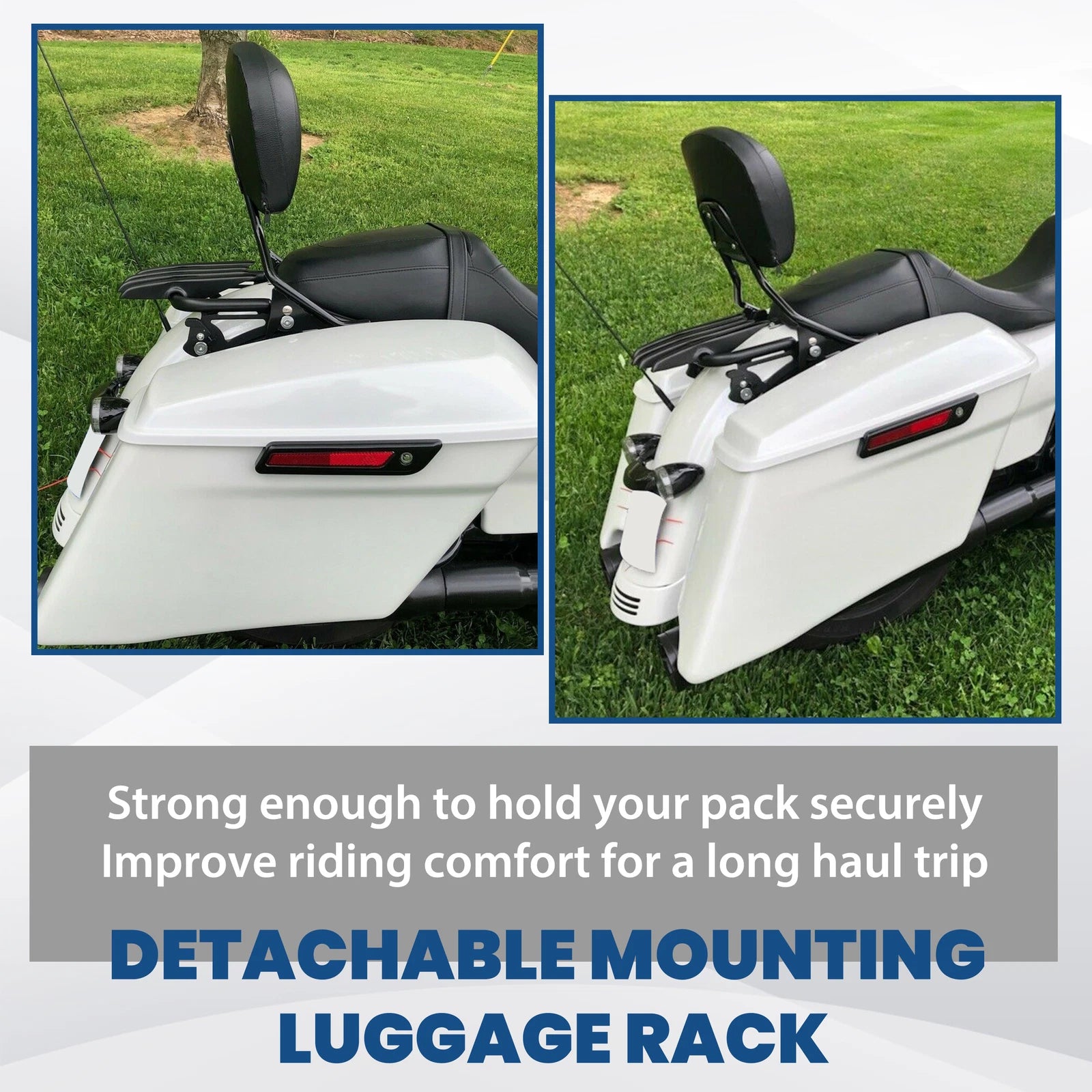 Detachable Stealth Luggage Rack for Harley Road King, Street Glide (2009–2026)