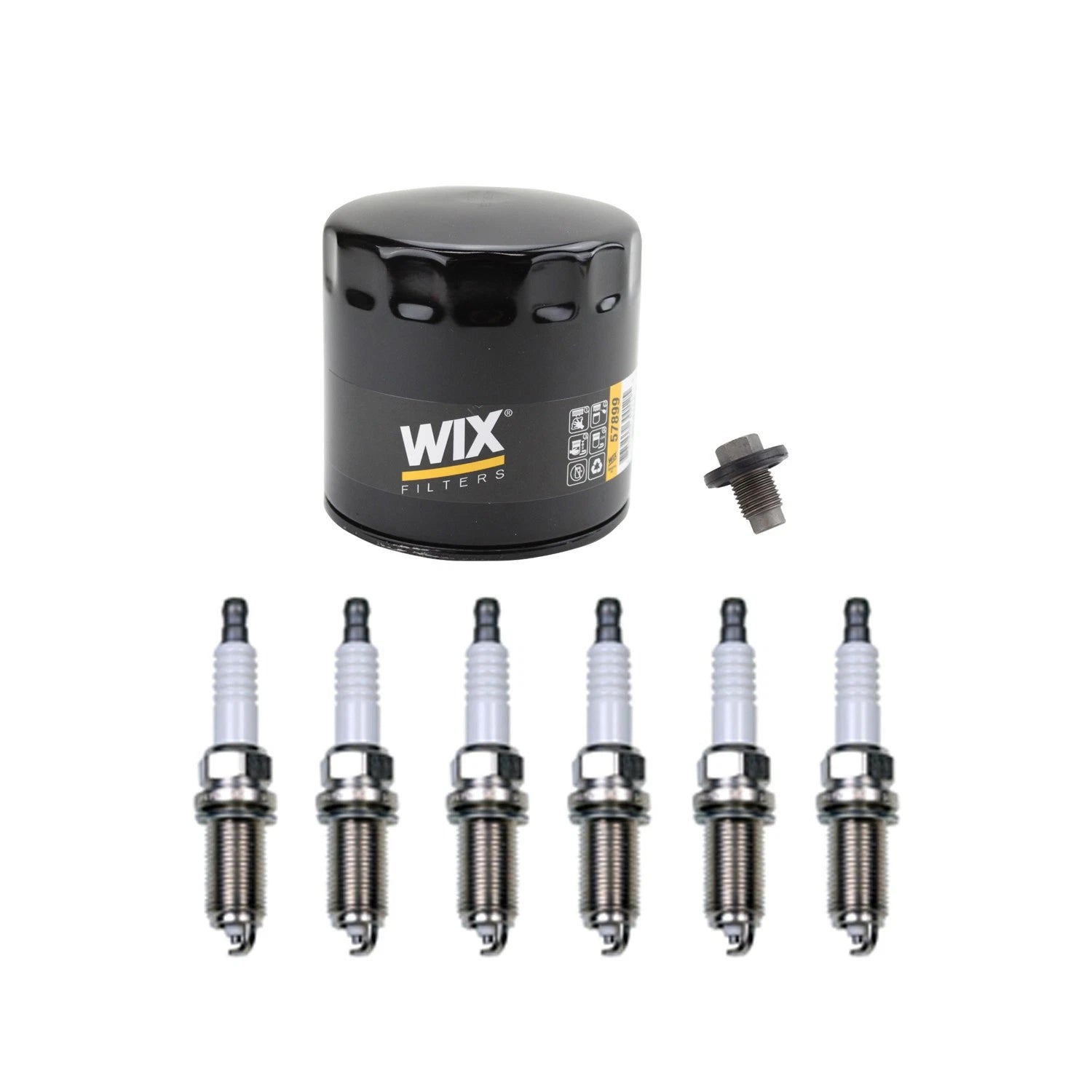 Wix Engine Oil Filter & NGK 6 Platinum Spark Plugs for Avenger Charger (2008–2014)