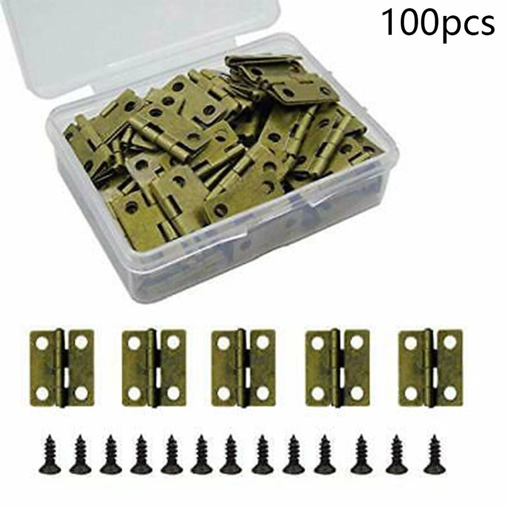 100x Small Box Hinges for Jewelry Box (Retro Butt Hinges)