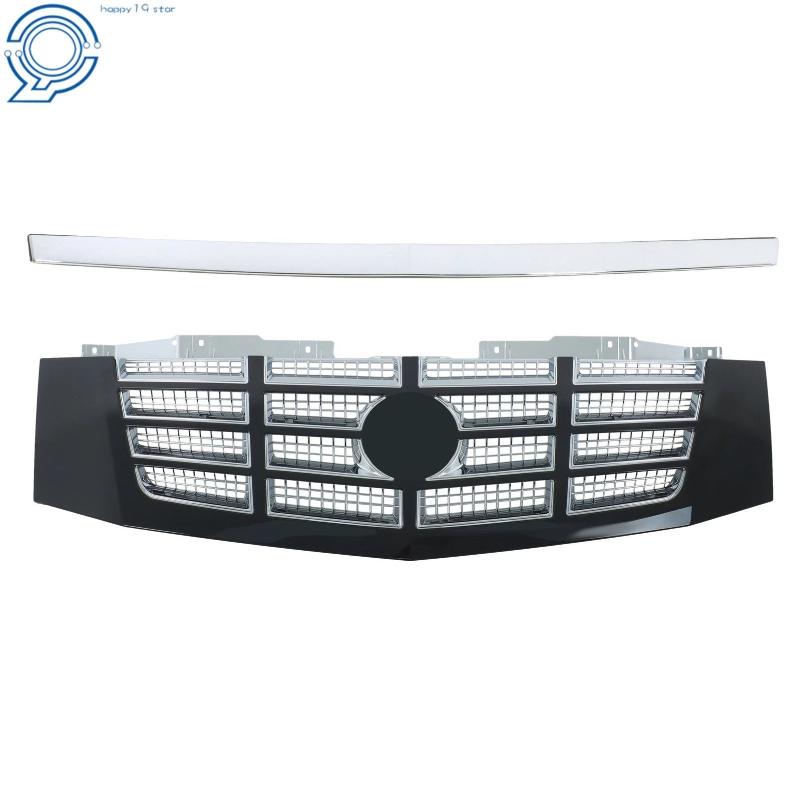 Complete Chrome Grille & Hood Trim Set for Cadillac Escalade ESV (2007–2014)