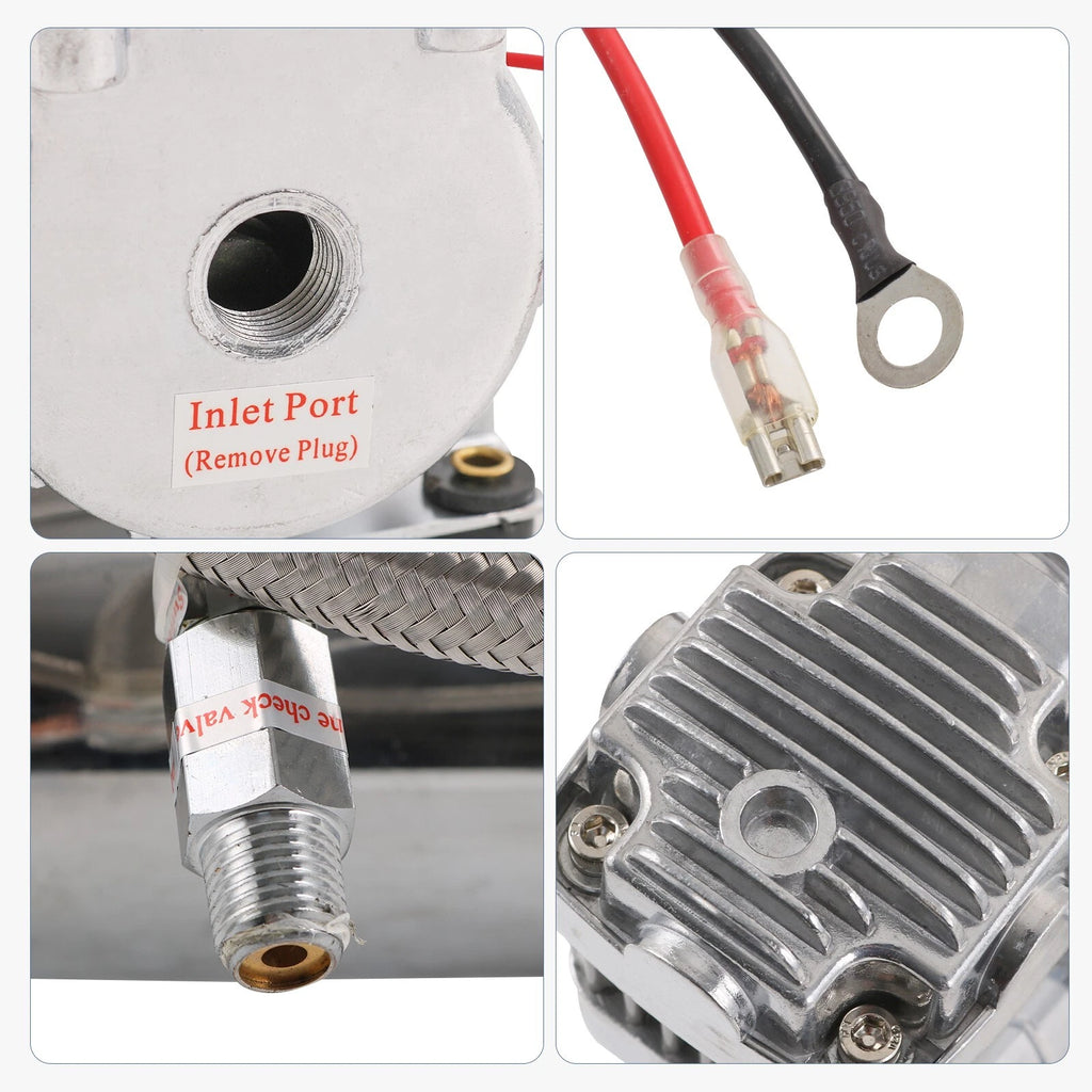 Air Compressor Kit for Train Horns & Bag Suspension (12V)