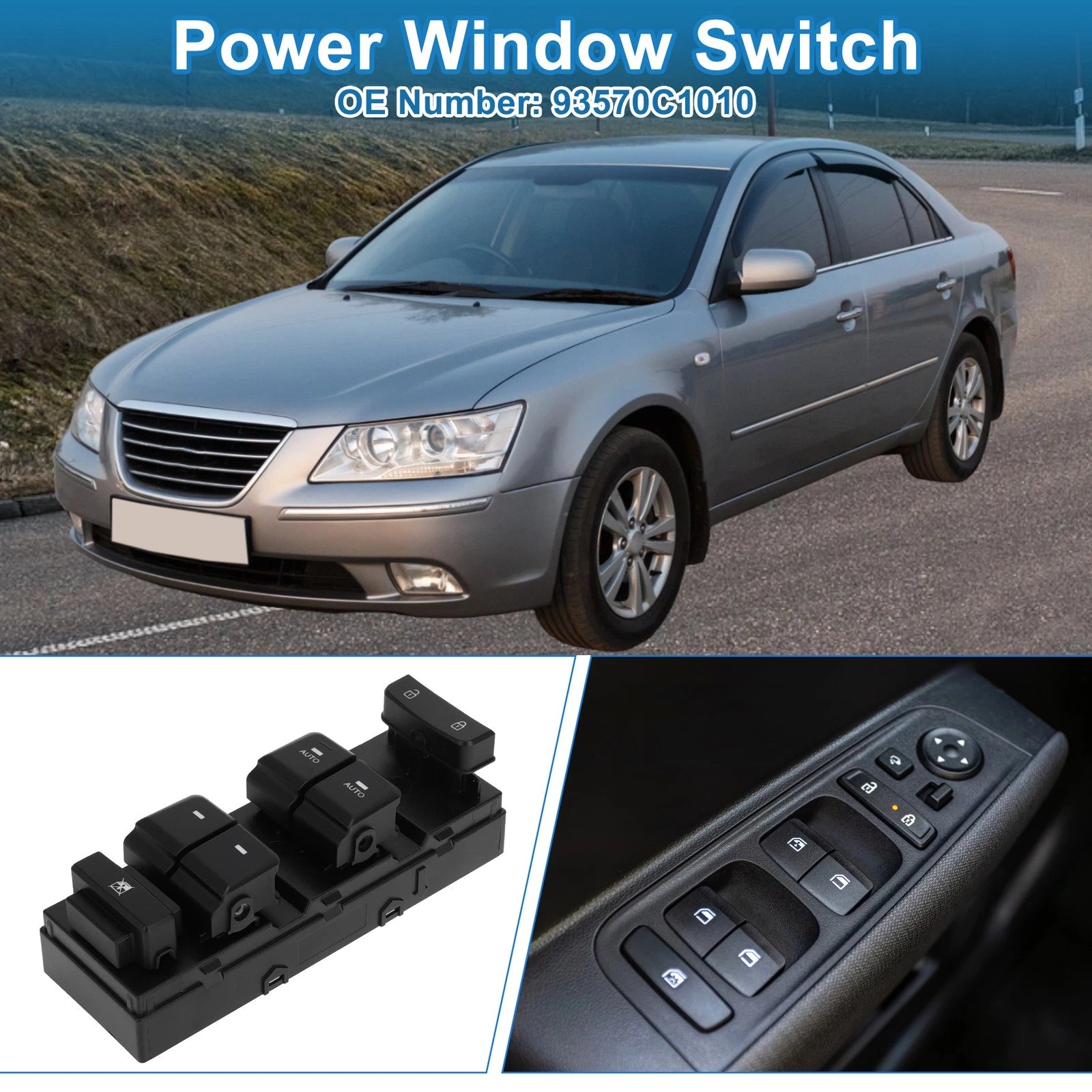 Power Window Switch for Hyundai Sonata (2015) No. 93570C1010