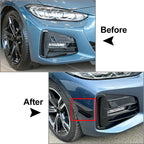 Black Front Bumper Side Splitter Spoiler for BMW 4 Series G22 G23 (20-24)