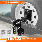 Trailer Spare Tire Mount Kit for Universal Fit (100 lbs Capacity)