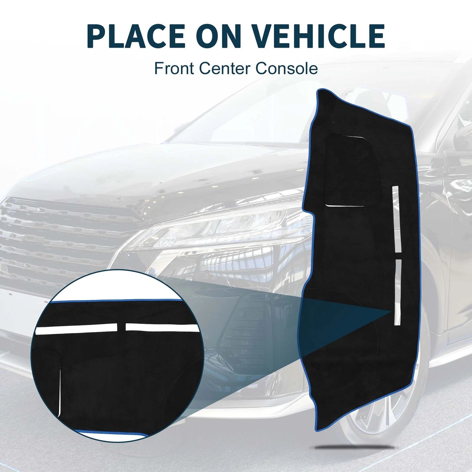 Dashboard Cover Mat for Nissan Note E12/HE12/NE12 (2012–2020) Black Blue