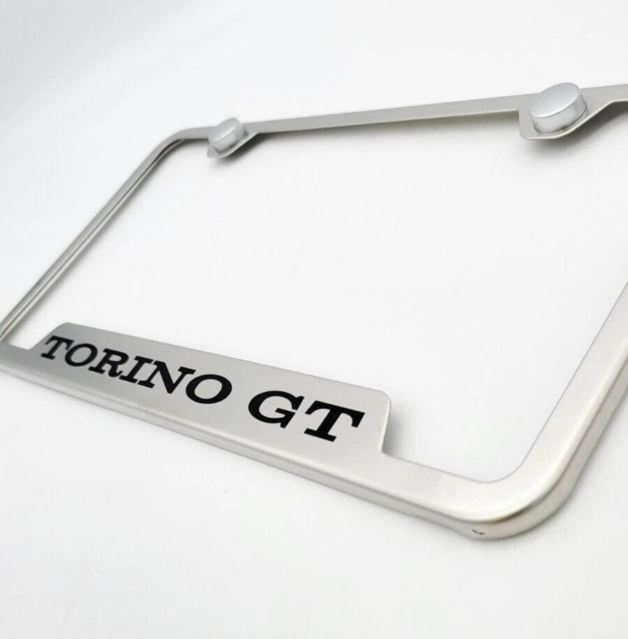 License Plate Frame Brushed Stainless Replacement for Ford Torino GT (1968–1972)