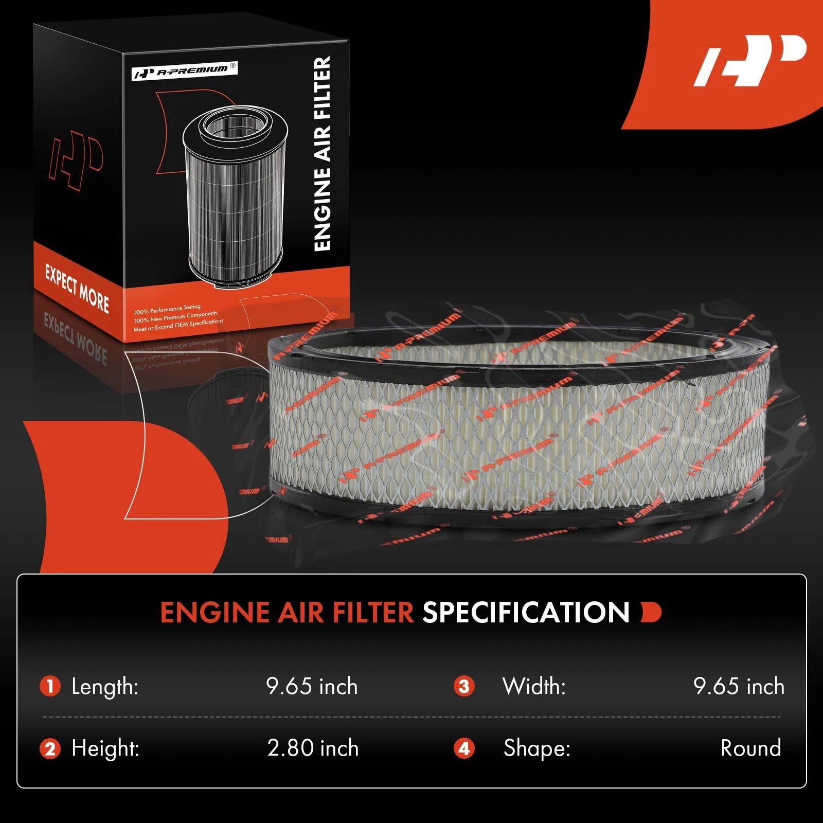 Engine Air Filter for Chevrolet Malibu & Impala (1981-1984) & Camaro (1981)