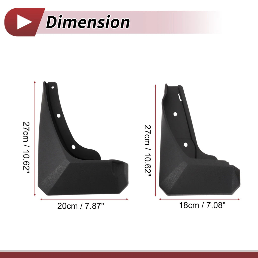 Set of 2 Mud Flaps Splash Guards for Hyundai Kona (2023–2024)