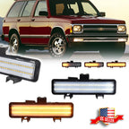 Clear Switchback LED Parking Signal Lights for Chevy S-10 / GMC S-15 (1983–1993)
