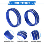 Set of 5 AC Volume Tune Tailer Switch Knob Cover Ring for Ford F150 (2016–2019) Blue